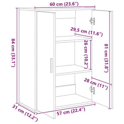 Sideboards 2 Stk. Weiß 60x31x84 cm Holzwerkstoff