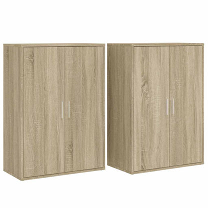Sideboards 2 Stk. Sonoma-Eiche 60x31x84 cm Holzwerkstoff