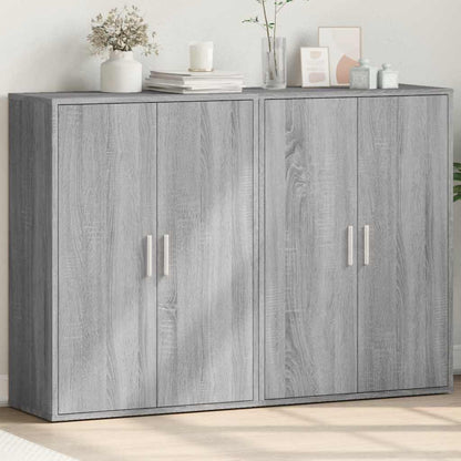 Sideboards 2 Stk. Grau Sonoma 60x31x84 cm Holzwerkstoff