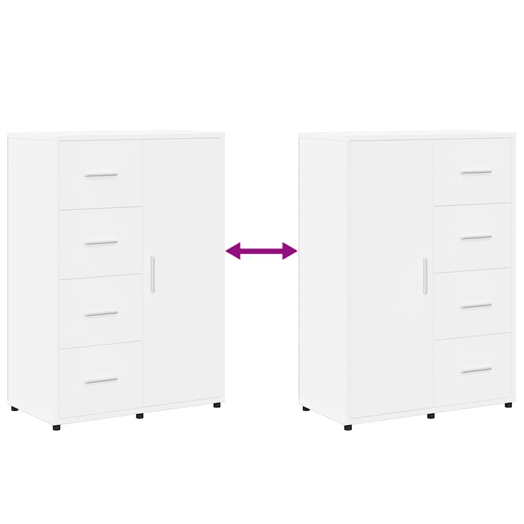 Sideboards 2 Stk. Weiß 60x31x84 cm Holzwerkstoff