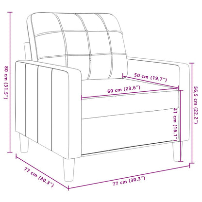 Sessel Gelb 60 cm Samt