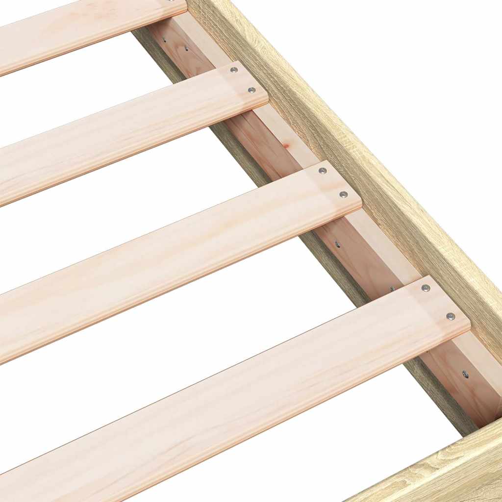 Bettgestell ohne Matratze Sonoma-Eiche 75x190 cm Holzwerkstoff