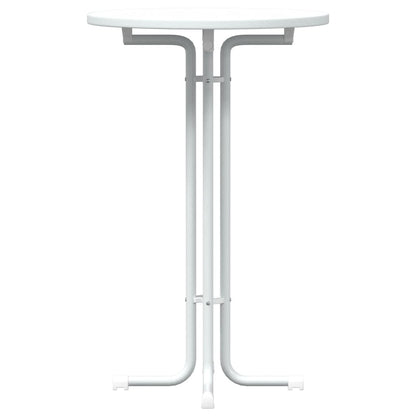 Bartisch Weiß Ø70x110 cm Holzwerkstoff und Stahl