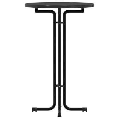 Bartisch Schwarz Ø70x110 cm Holzwerkstoff und Stahl