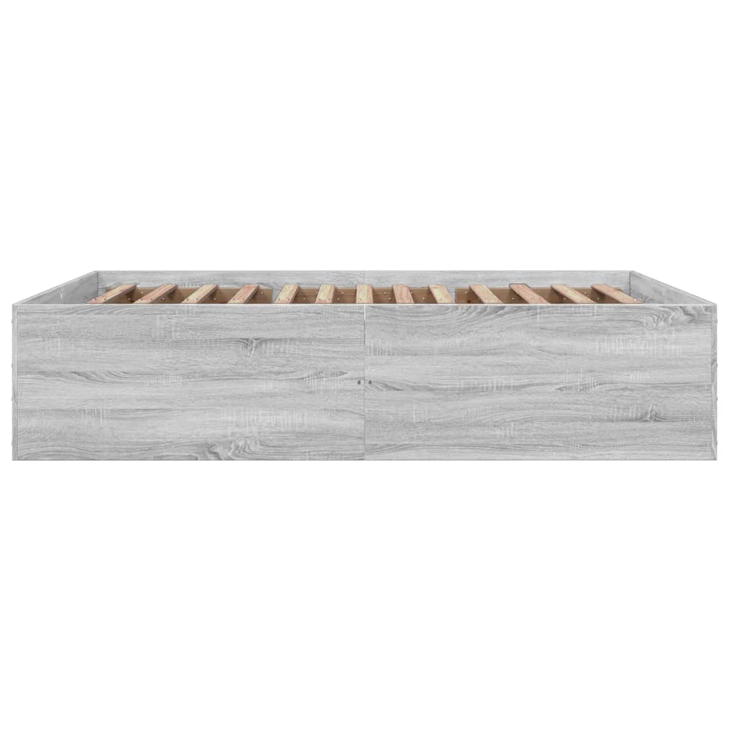 Bettgestell Grau Sonoma 160x200 cm Holzwerkstoff