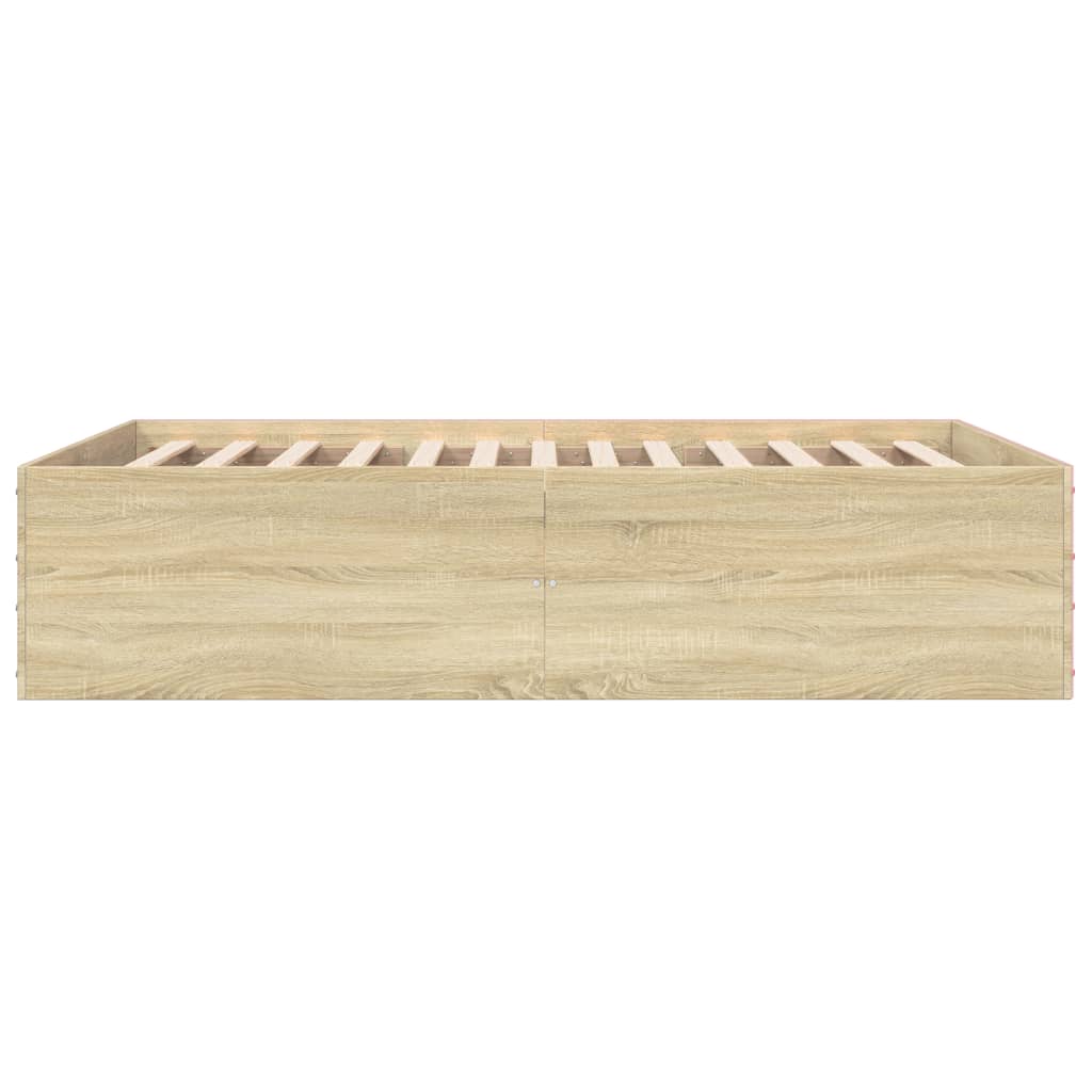 Bettgestell Sonoma-Eiche 120x190 cm Holzwerkstoff