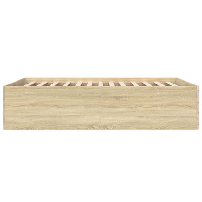 Bettgestell Sonoma-Eiche 120x190 cm Holzwerkstoff