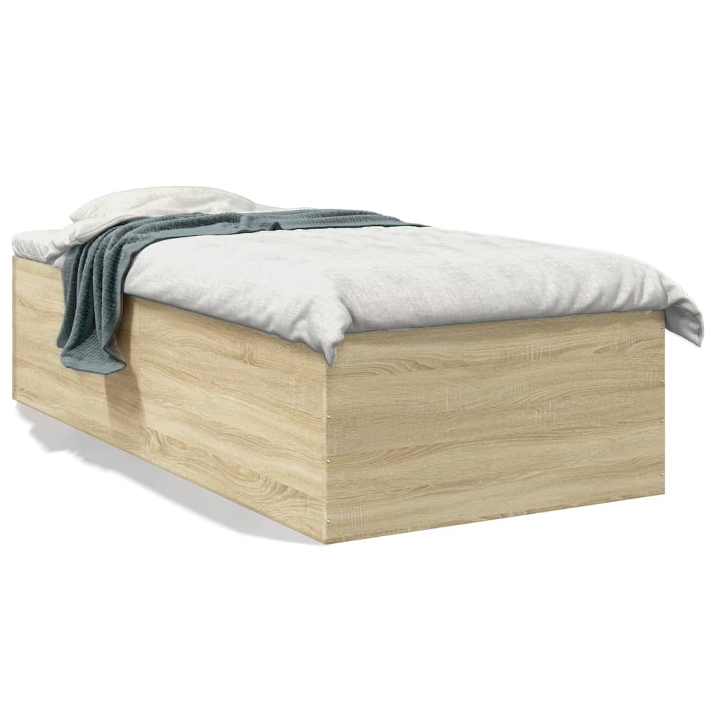 Bettgestell Sonoma-Eiche 75x190 cm Holzwerkstoff