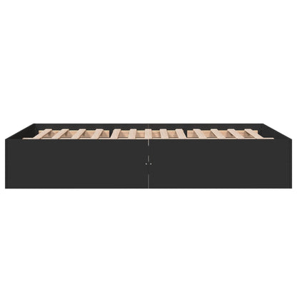 Bettgestell Schwarz 135x190 cm Holzwerkstoff