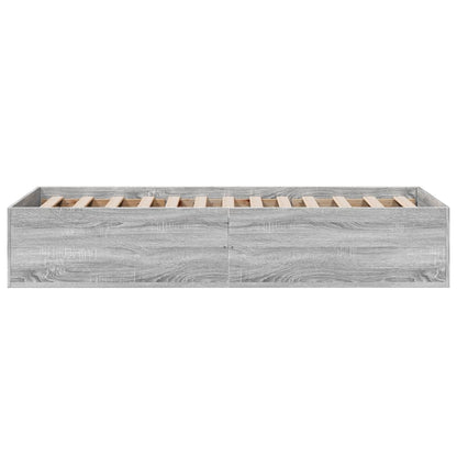 Bettgestell Grau Sonoma 100x200 cm Holzwerkstoff