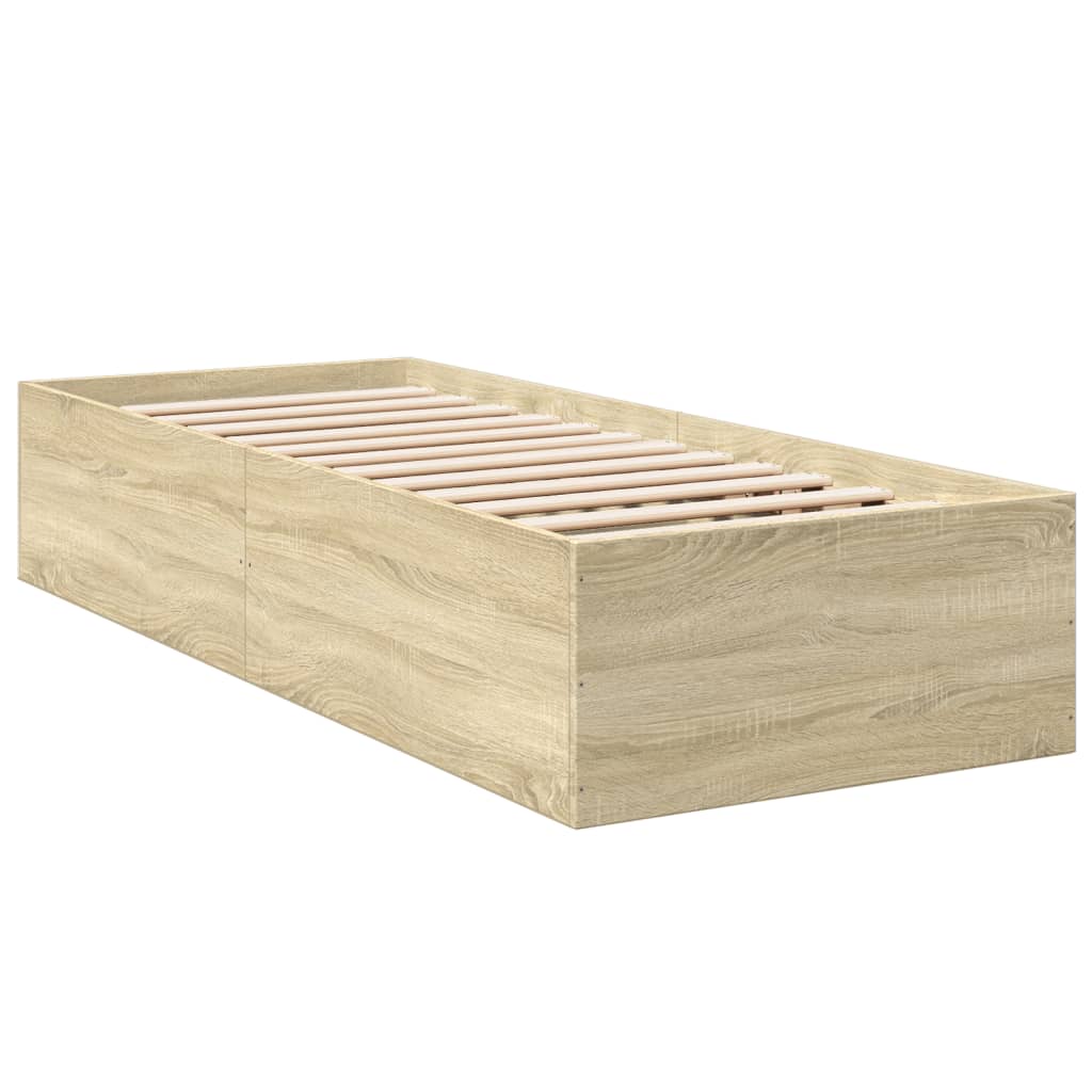 Bettgestell Sonoma-Eiche 90x190 cm Holzwerkstoff