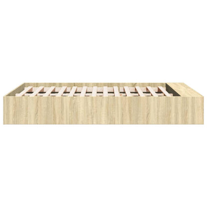 Bettgestell Sonoma-Eiche 120x190 cm Holzwerkstoff
