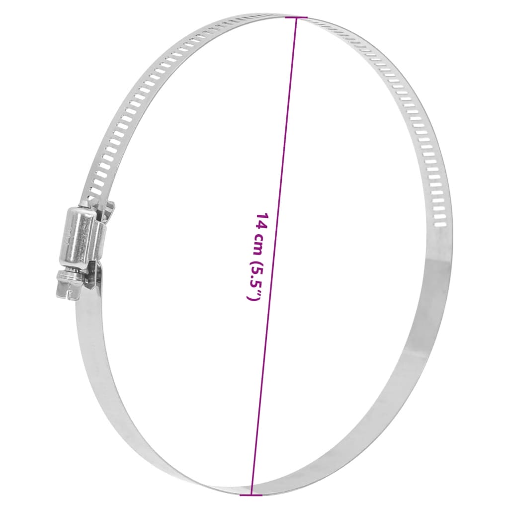 Schlauchschellen 6 Stk. 91-140 mm Edelstahl 304