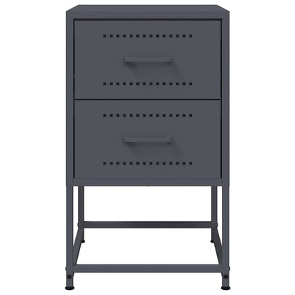 Nachttisch Anthrazit 36x39x60,5 cm Stahl