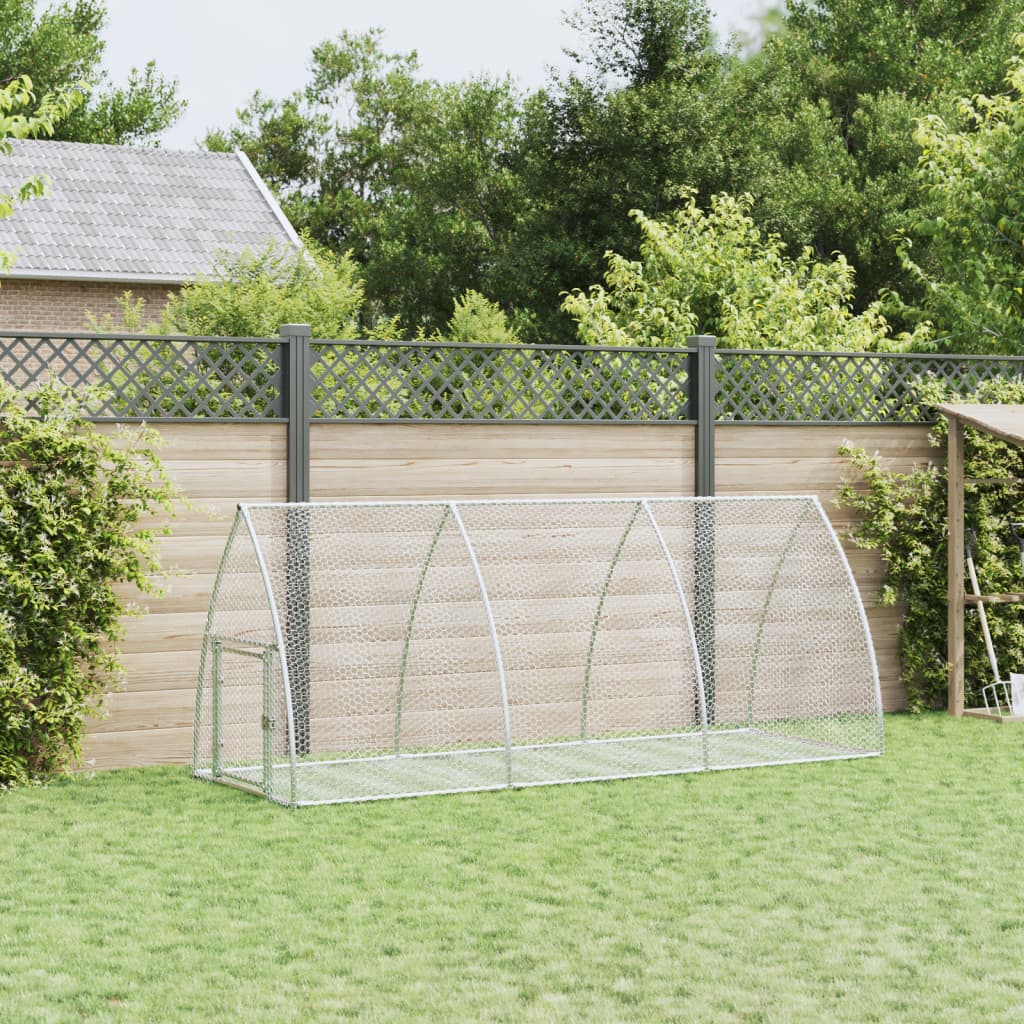 Hasenstall Silbern 105x300x120 cm Verzinkter Stahl