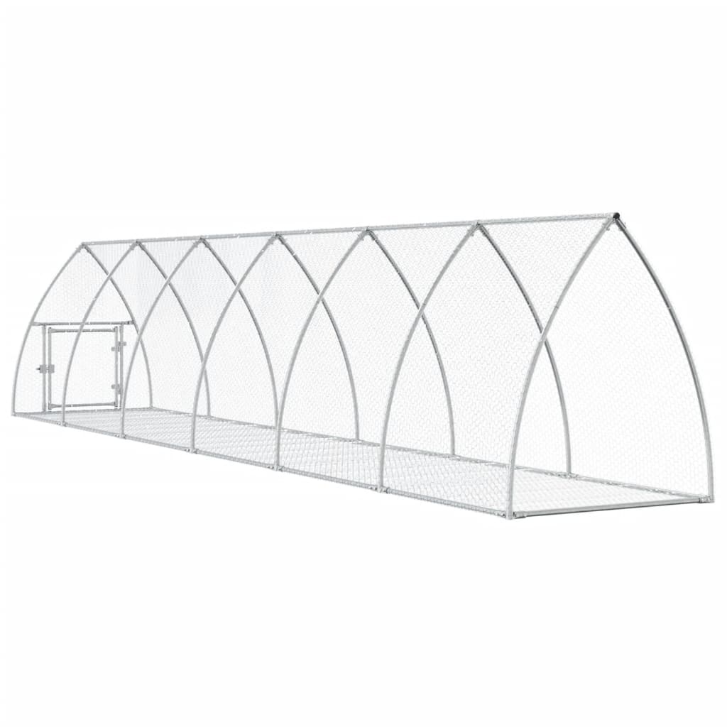 Hasenstall Silbern 105x600x120 cm Verzinkter Stahl