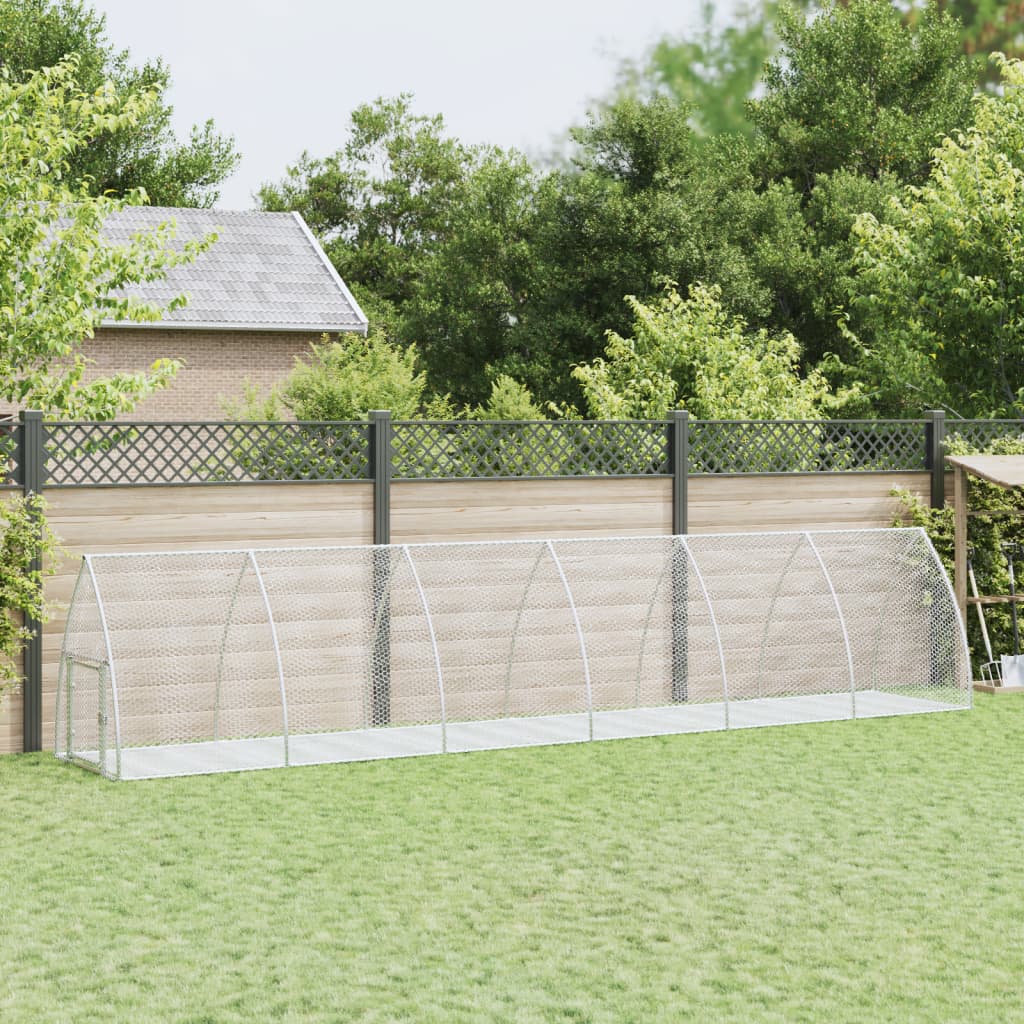 Hasenstall Silbern 105x600x120 cm Verzinkter Stahl