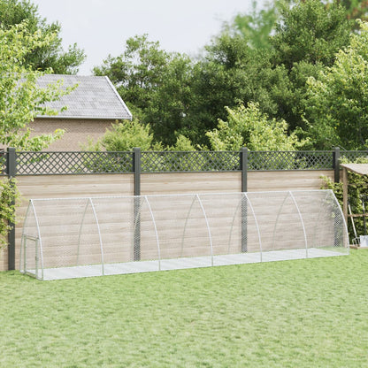 Hasenstall Silbern 105x600x120 cm Verzinkter Stahl