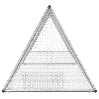 Hasenstall Silbern 400x105x91 cm Verzinkter Stahl