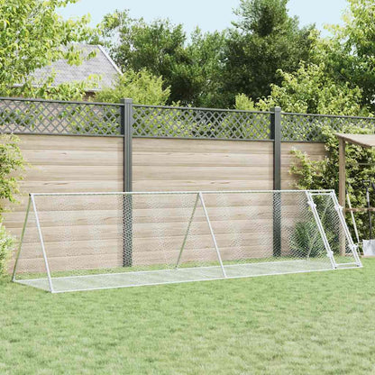 Hasenstall Silbern 400x105x91 cm Verzinkter Stahl