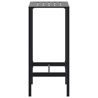 Bartisch Schwarz 50x50x110 cm Pulverbeschichteter Stahl