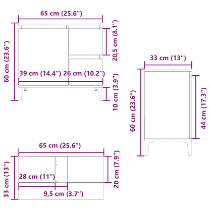 Badschrank Sonoma-Eiche 65x33x60 cm Holzwerkstoff