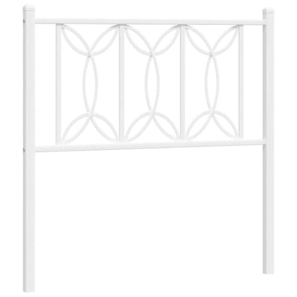 Ersatz-Kopfteil Metall Weiß 90 cm