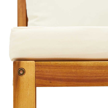 Gartensofa mit Kissen 2-Sitzer Holz Akazie & Seil