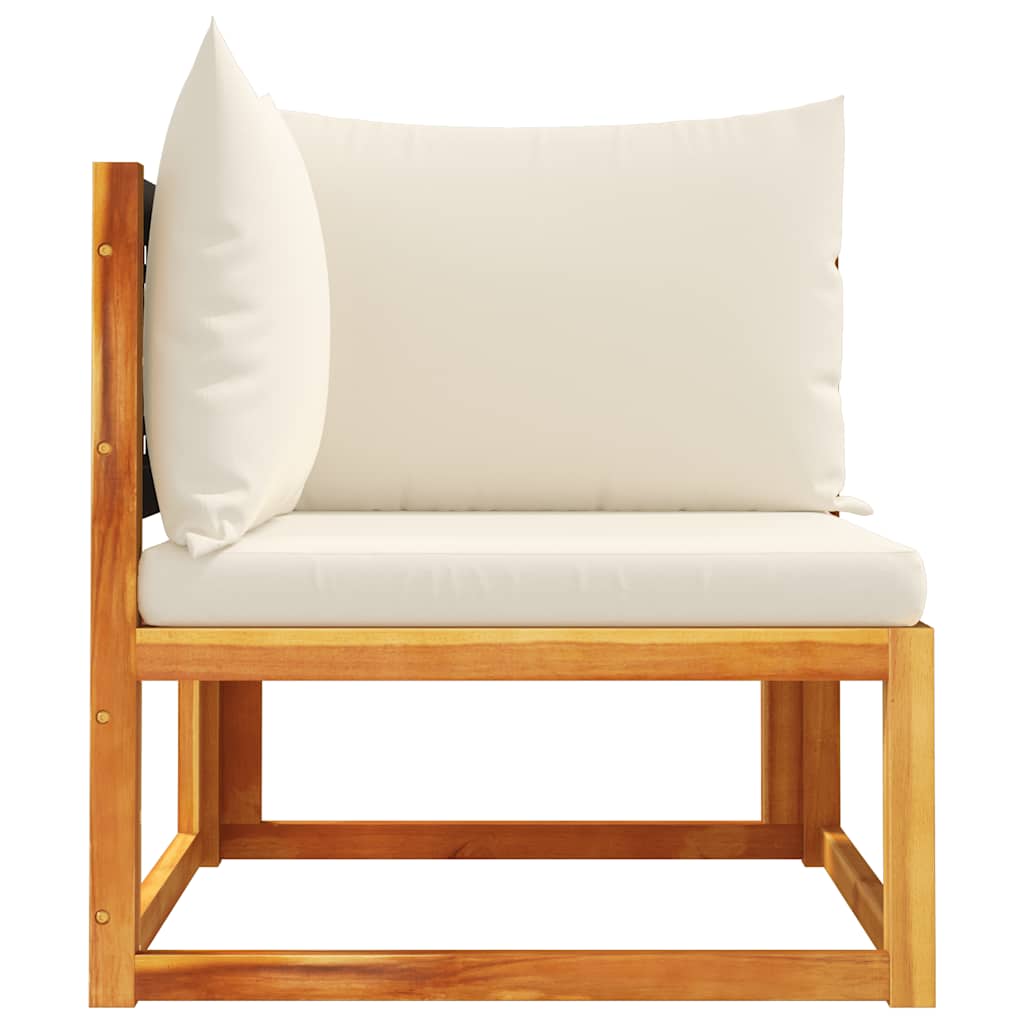 Gartensofa-Ecke mit Kissen Holz Akazie & Rattan