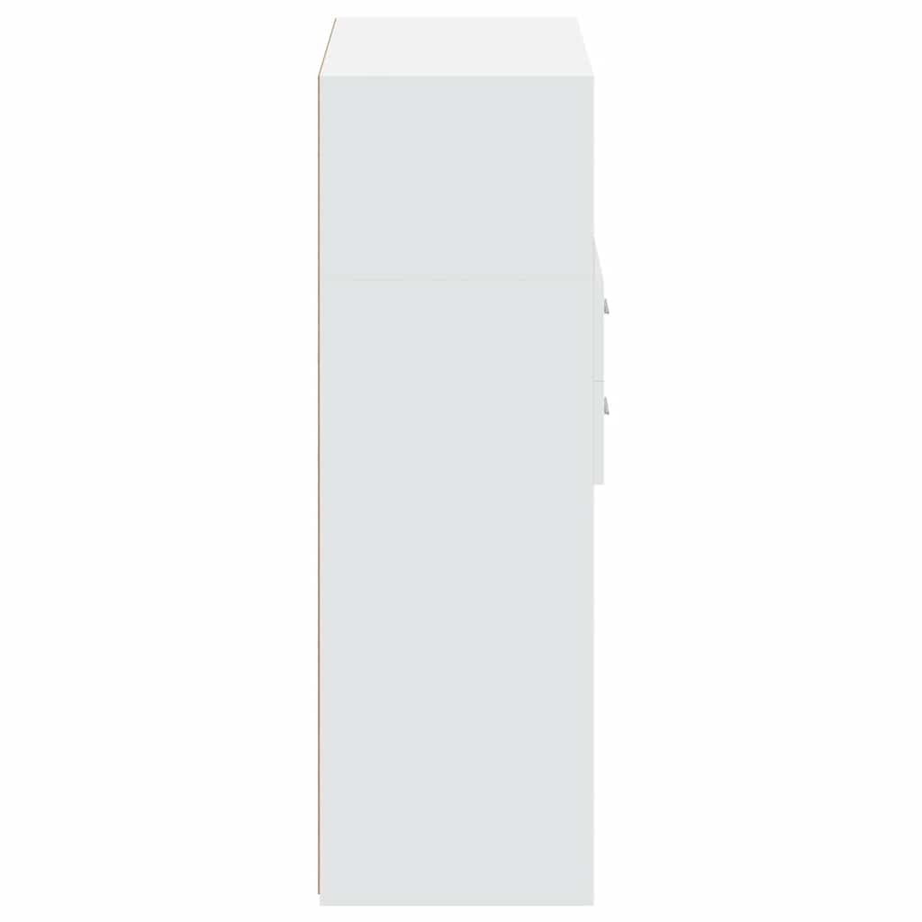 Highboard Weiß 80x42,5x124 cm Holzwerkstoff