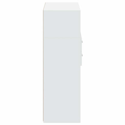 Highboard Weiß 80x42,5x124 cm Holzwerkstoff