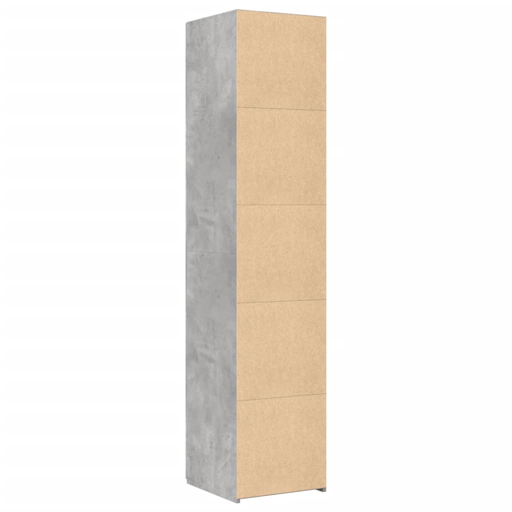 Highboard Betongrau 40x42,5x185 cm Holzwerkstoff