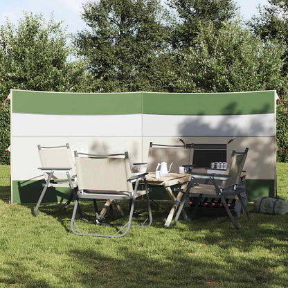 Camping-Windschutz Grün 340x130 cm Wasserdicht