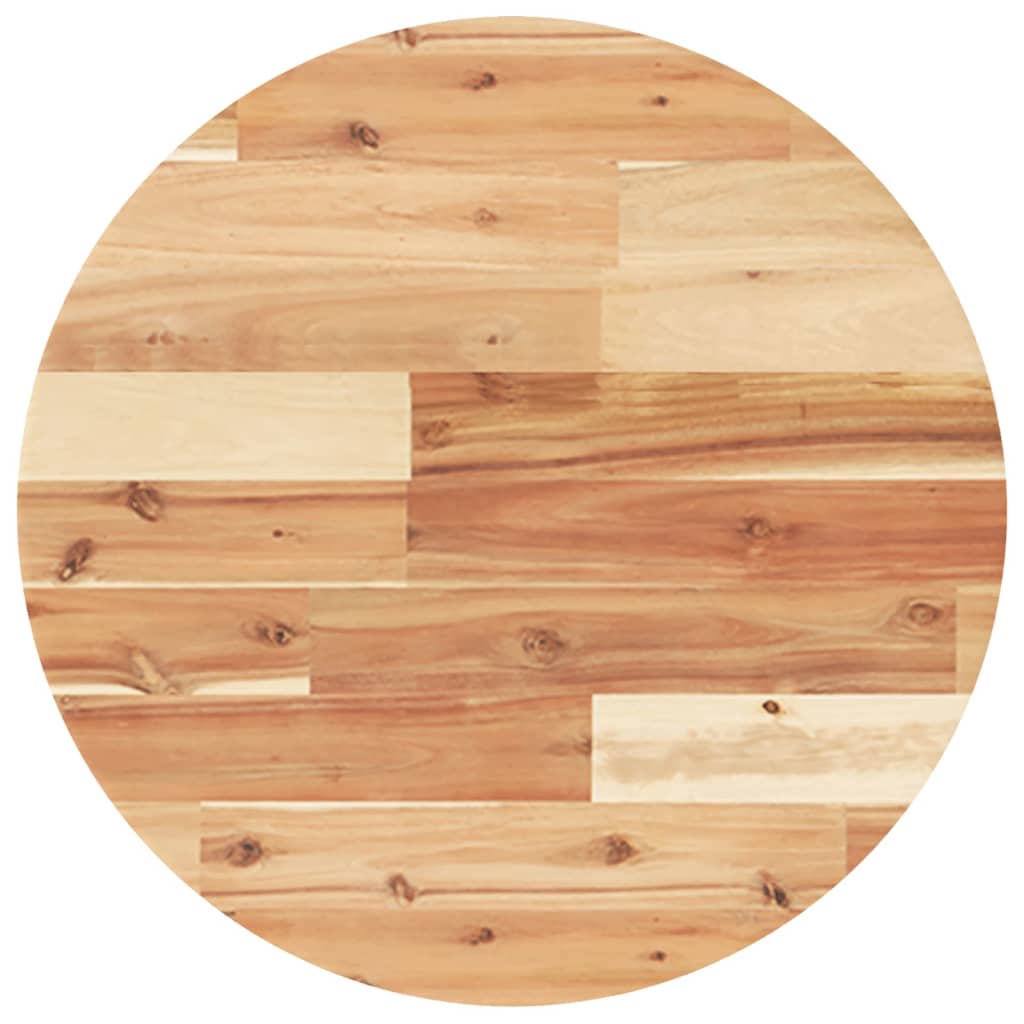 Tischplatte Rund Ø50x2 cm Massivholz Akazie