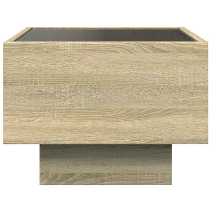 Beistelltisch mit LED Sonoma Eiche 40x40x30 cm Holzwerkstoff