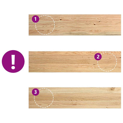 Treppenstufen 12 Stk. Unbehandelt 110x30x2 cm Massivholz Eiche