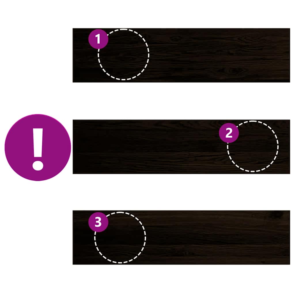 Treppenstufen 12 Stk. Dunkelbraun 100x25x2 cm Massivholz Eiche