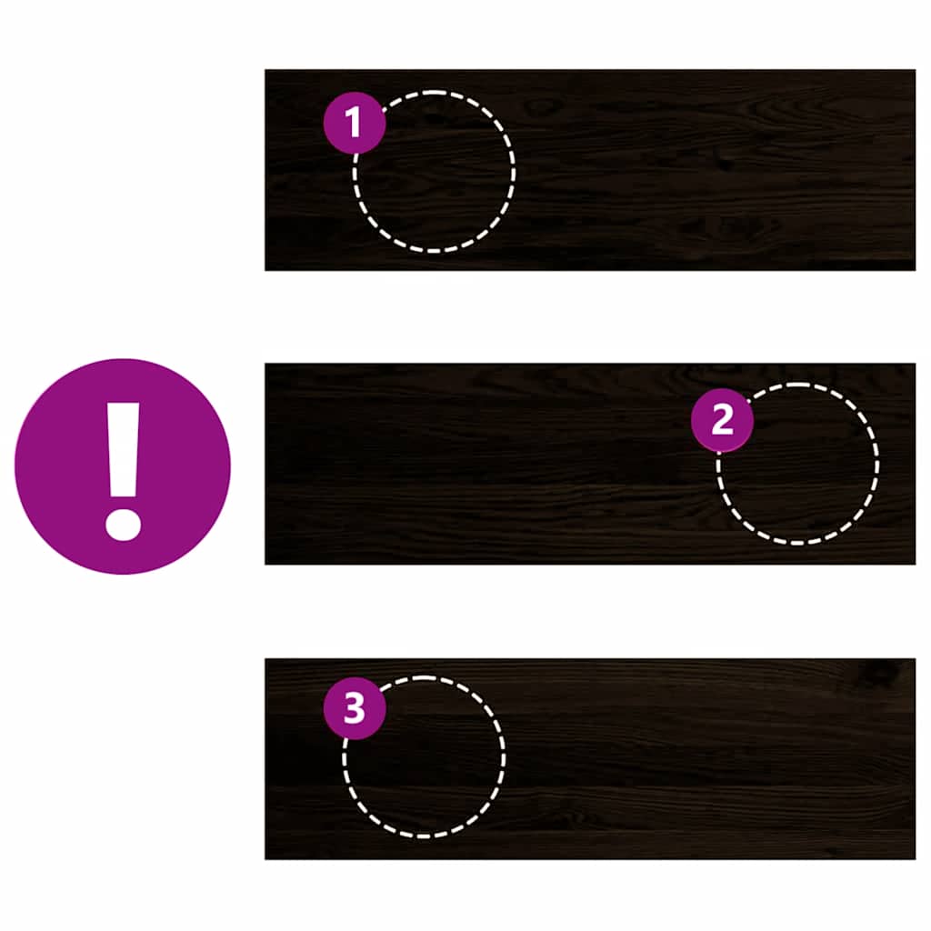 Treppenstufen 12 Stk. Dunkelbraun 80x30x2 cm Massivholz Eiche