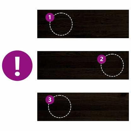 Treppenstufen 12 Stk. Dunkelbraun 80x30x2 cm Massivholz Eiche