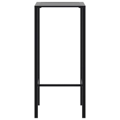 3-tlg. Gartenbar-Set Schwarz Pulverbeschichteter Stahl