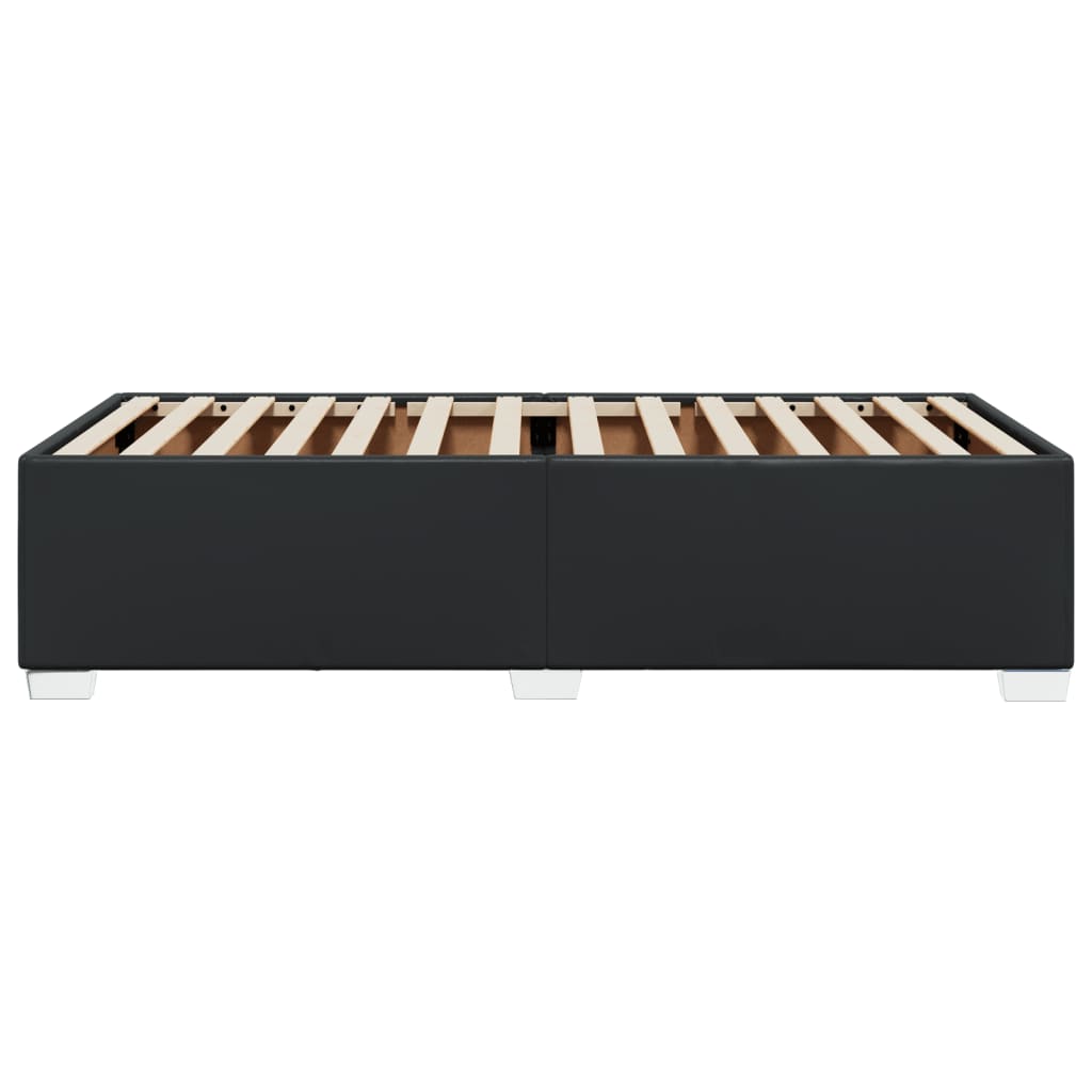 Bettgestell Schwarz 100x200 cm Kunstleder