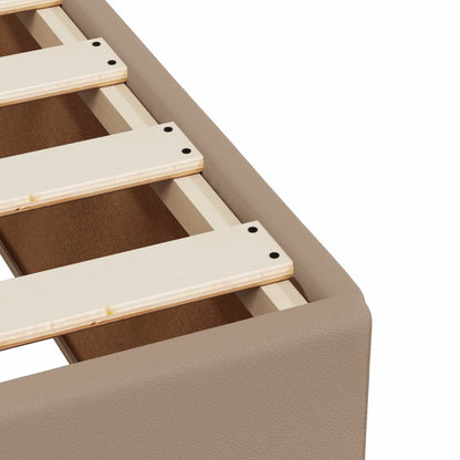 Bettgestell ohne Matratze Cappuccino-Braun 120x190cm Kunstleder