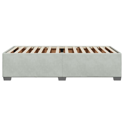Bettgestell ohne Matratze Hellgrau 90x190 cm Samt