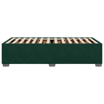 Bettgestell ohne Matratze Dunkelgrün 90x190 cm Samt