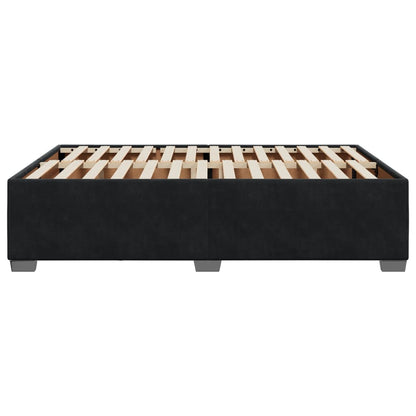 Bettgestell ohne Matratze Schwarz 140x190 cm Samt