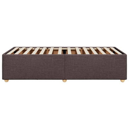 Bettgestell ohne Matratze Dunkelbraun 100x200 cm Stoff