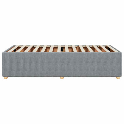 Bettgestell ohne Matratze Hellgrau 100x200 cm Stoff