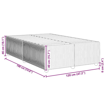 Bettgestell ohne Matratze Blau 120x190 cm Stoff