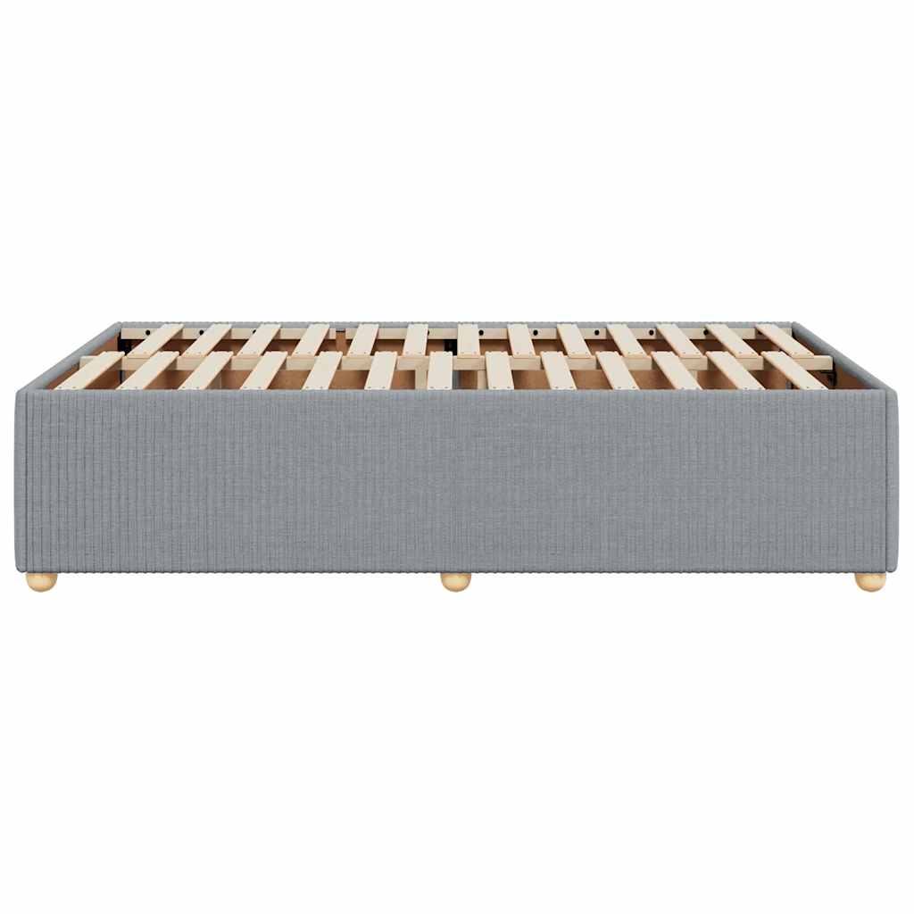 Bettgestell ohne Matratze Hellgrau 120x200 cm Stoff