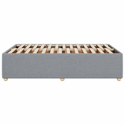 Bettgestell ohne Matratze Hellgrau 120x200 cm Stoff